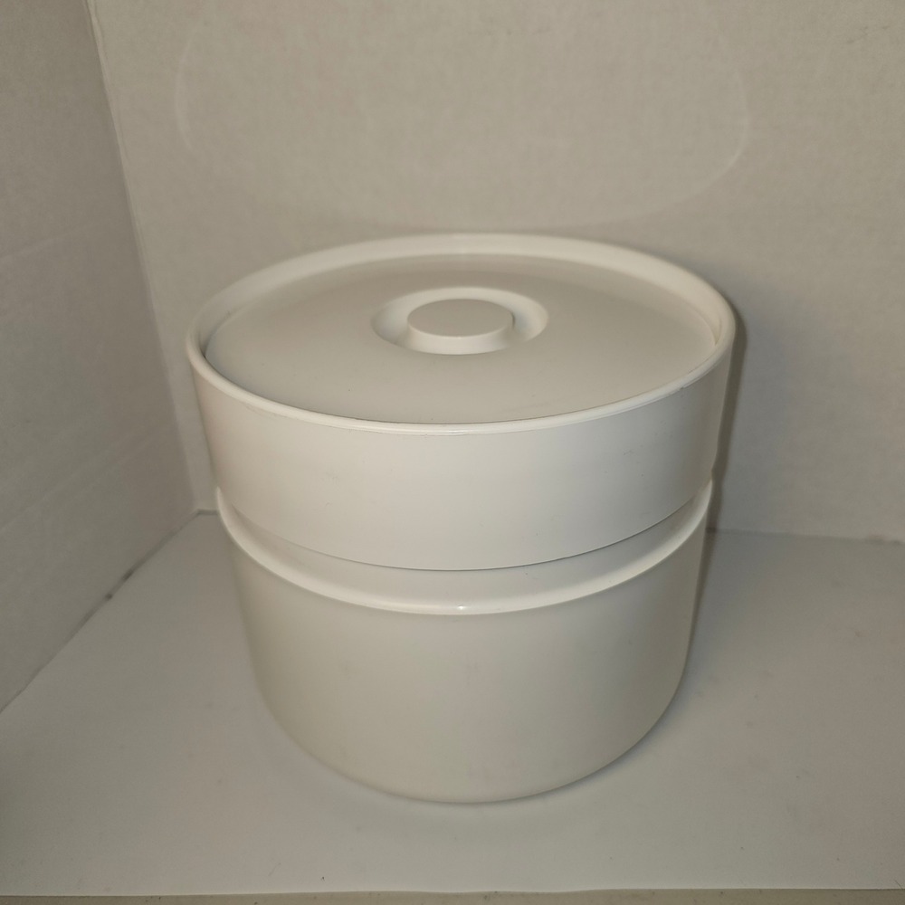 MCM 1970 Heller Sergio Asti White Melamine Ice Bucket Made in Italy Vintage Bar